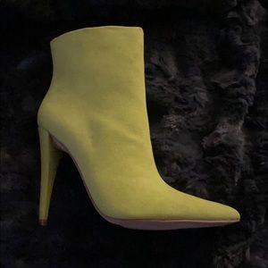 Lime green ankle boot